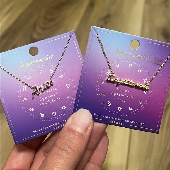 Zodiac Script necklace - Picture 10 of 12